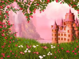 Фотообои Сказочный замок в цвету