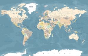 Фреска карта мира