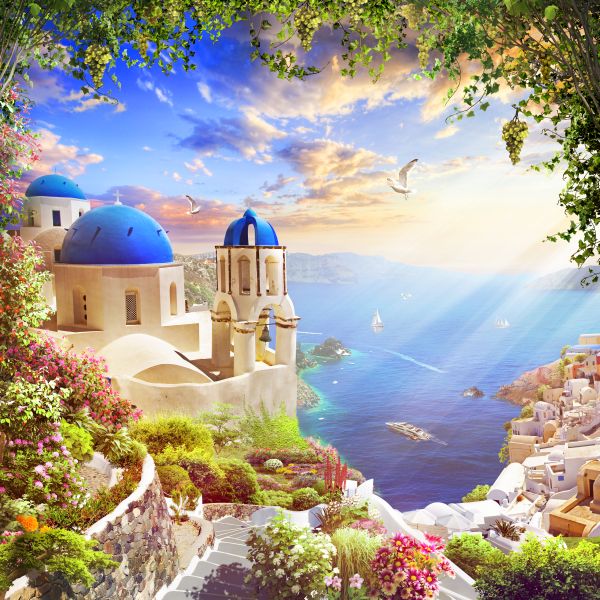 Картина на холсте Греция, арт hd0601101