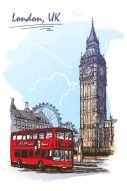 Фотообои панорама лондона рисунок